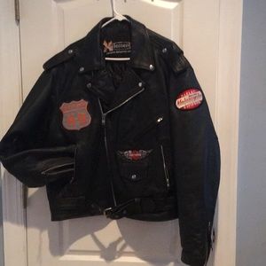 Mans leather jacket for Motorcycle, A warm jacket